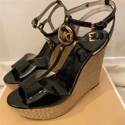 michael kors keely wedge black|michael kors wedges on sale.